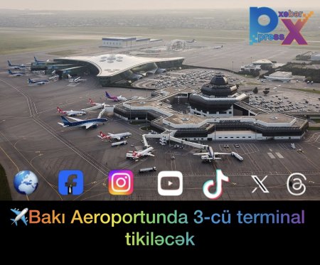 ✈️Bakı Aeroportunda 3-cü terminal tikiləcək  Bakı Aeroportu:  “Yaxın illər üçün əsas məqsəd Heydər Əliyev Beynəlxalq Aeroportunun mövcud infrastrukturunun daha səmərəli istifadəsi və buraxılış qabiliyyətinin artırılmasıdır.