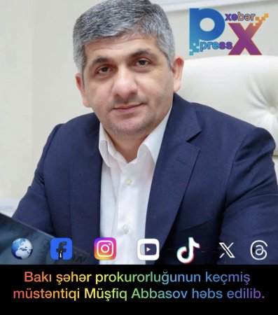 Bakı şəhər prokurorluğunun keçmiş müstəntiqi Müşfiq Abbasov həbs edilib.  Pressxebertv Az-ın əldə etdiyi məlumata görə, Yasamal Rayon Məhkəməsi prokurorluğun müraciəti əsasında belə qərar qəbul edib.  Qərara əsasən,