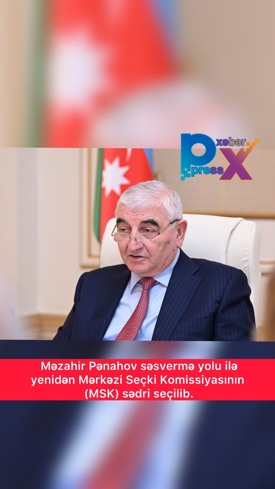 ⚡Məzahir Pənahov səsvermə yolu ilə yenidən Mərkəzi Seçki Komissiyasının (MSK) sədri seçilib.